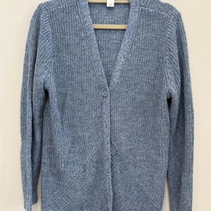 Christopher & Banks Blue Knit Cardigan